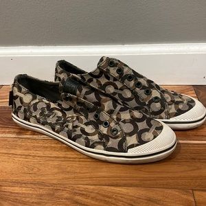 Coach camo slip on sneaker